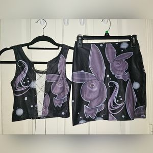 Playboy Top & Skirt set